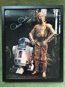 Original Lobby Card Signed By Anthony Daniels and Kenny Baker & COA
