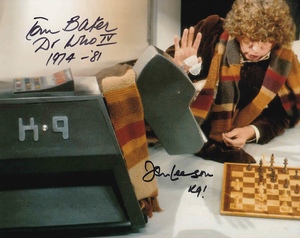 Tom Baker and John Leeson Signed 10x8" Photograph & COA