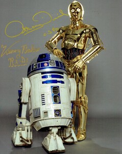 Anthony Daniels and Kenny Baker Signed 10x8" Photograph & COA