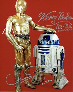 Anthony Daniels and Kenny Baker Signed 10x8" Photograph & COA