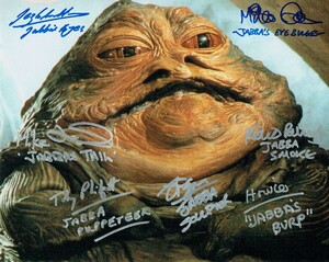 Jabba The Hutt Multi Signed 10x8" Photograph & COA